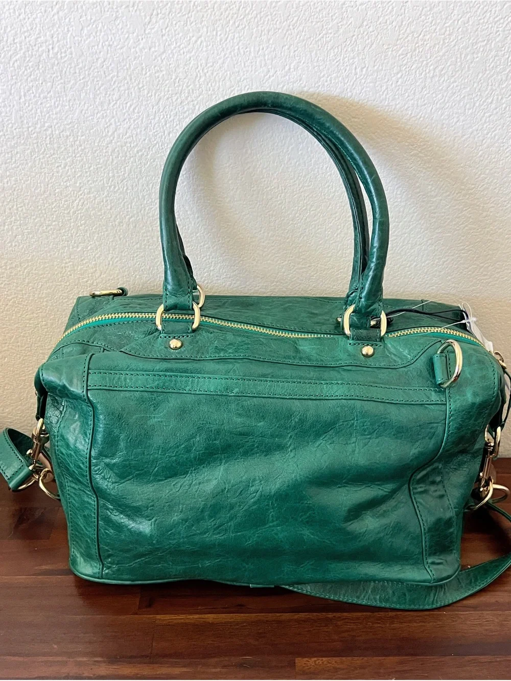 Rebecca Minkoff Peacock Teal MAB Satchel Handbag w Detachable Shoulder Strap NEW